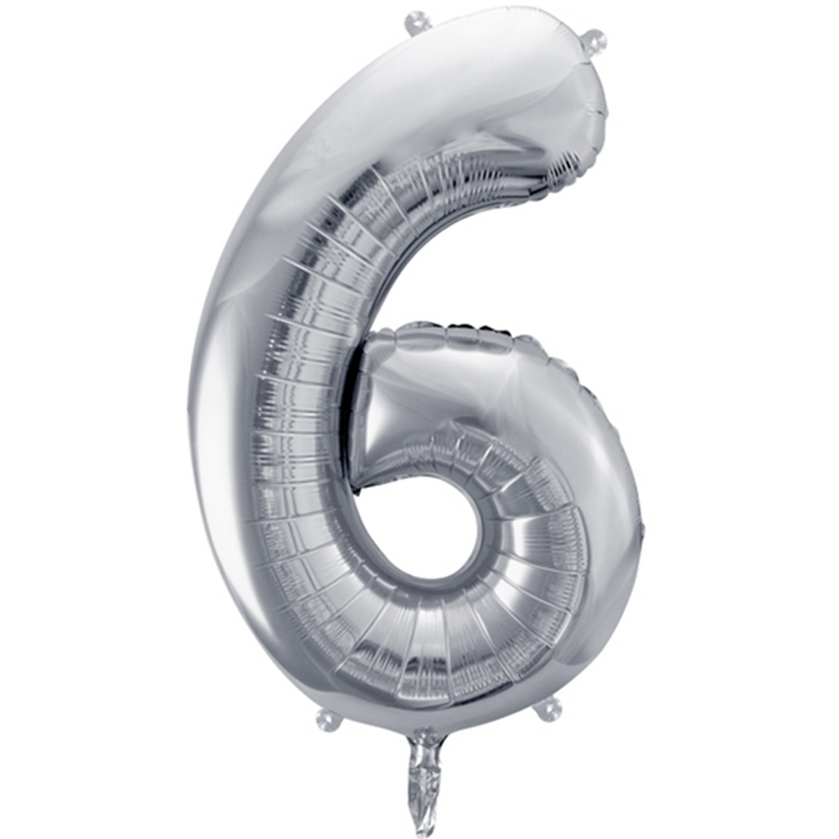 1 Ballon Géant - Chiffre 6 - Argent