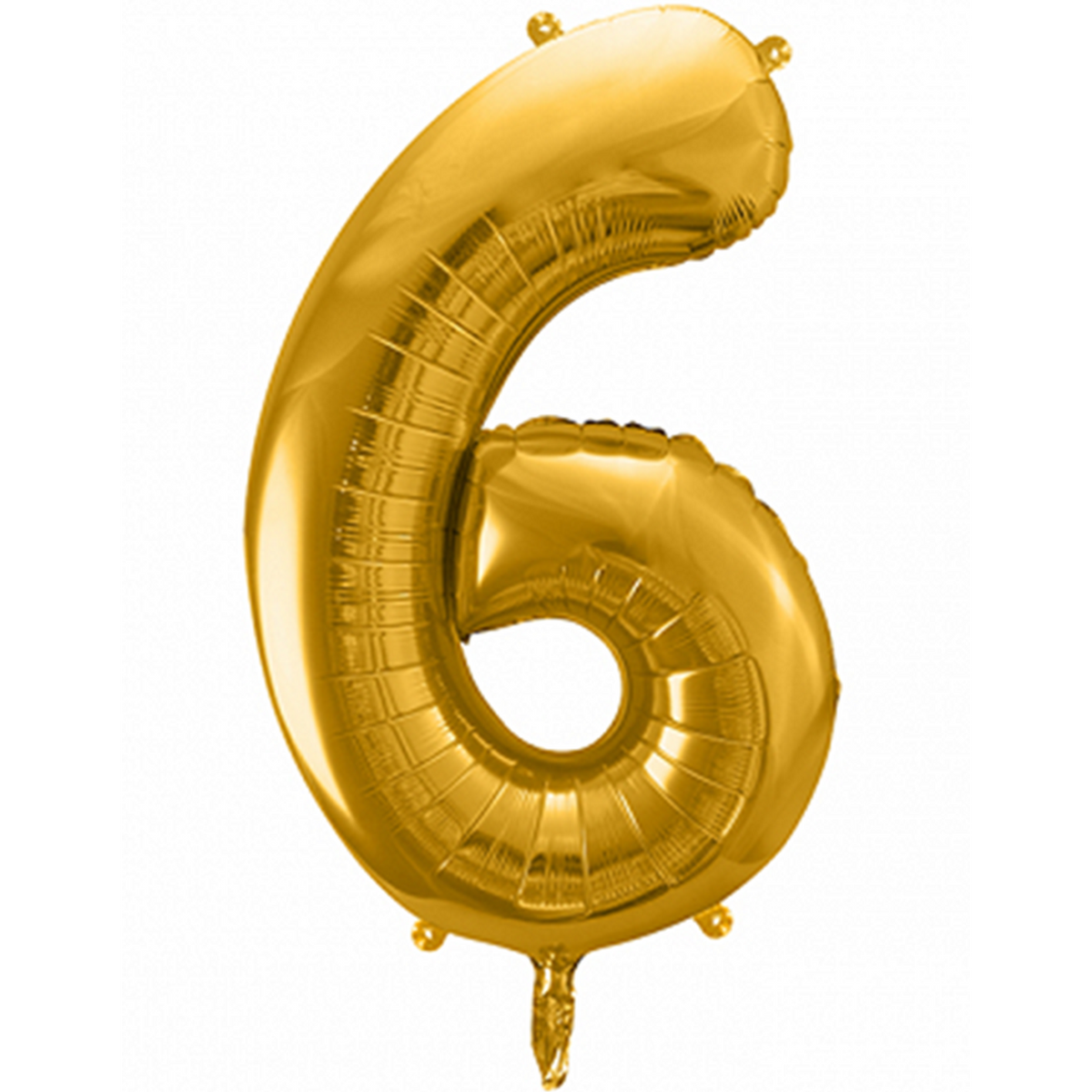 1 Ballon XXL - Cijfer 6 - Goud