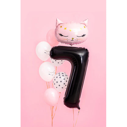 1 Ballon XXL - Cijfer 7 - Zwart