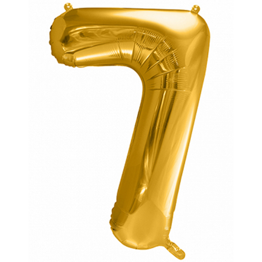 1 ballon XXL - chiffre 7 - or