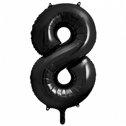 1 Ballon géant - Chiffre 8 - Noir