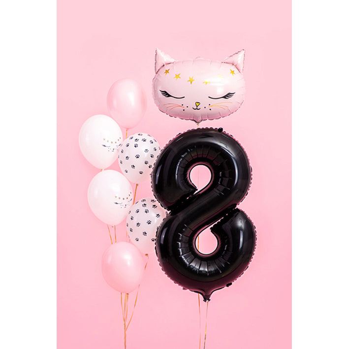 1 Ballon géant - Chiffre 8 - Noir