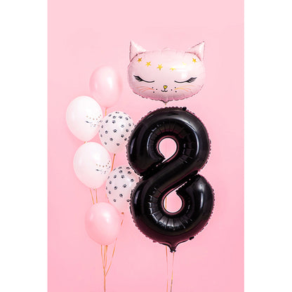1 Ballon géant - Chiffre 8 - Noir