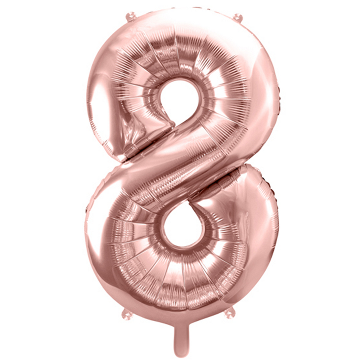 1 Ballon XXL - Cijfer 8 - Roségoud