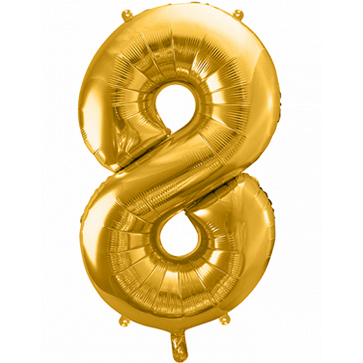 1 Ballon XXL - Cijfer 8 - Goud