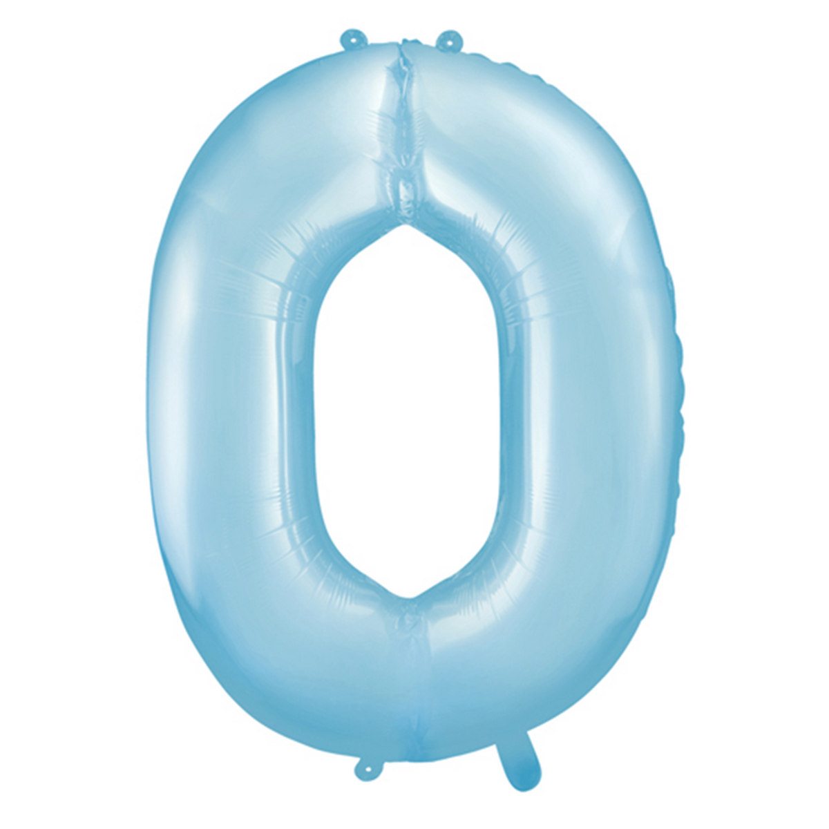 1 ballon XXL – Cijfer 0 – Lichtblauw