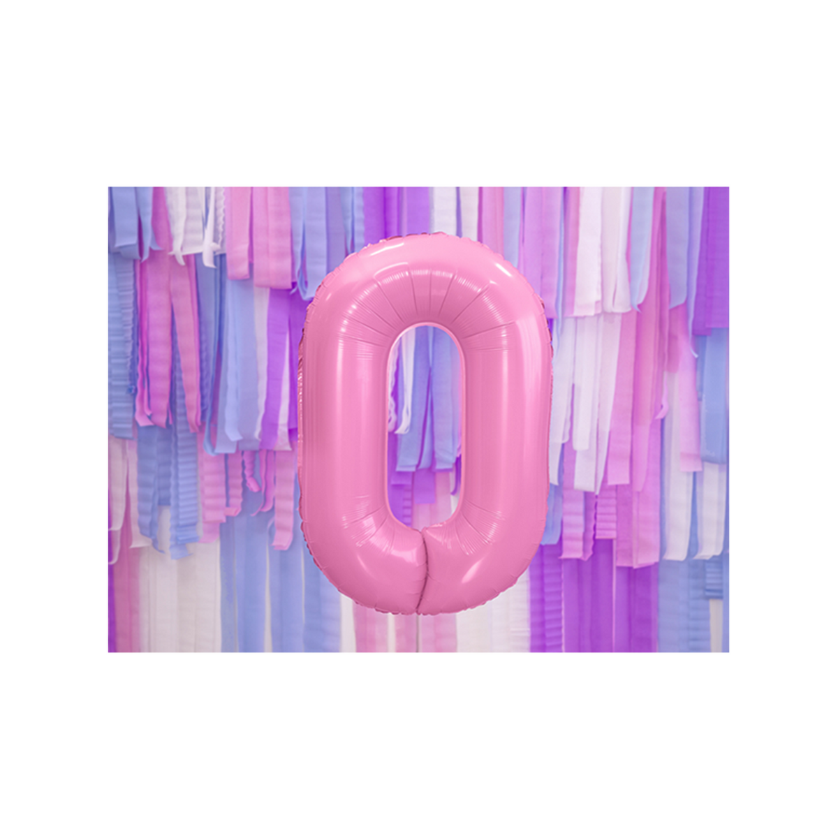 1 Ballon XXL - Cijfer 0 - Roze