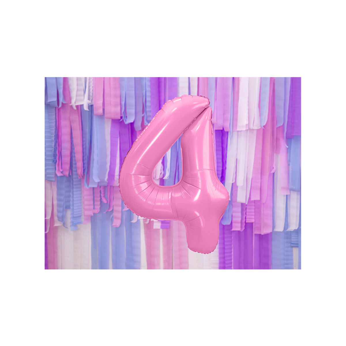 1 Ballon XXL - Cijfer 4 - Roze