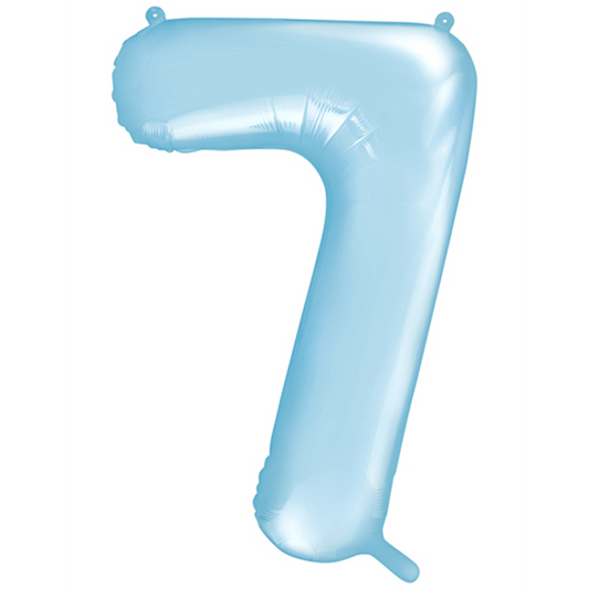 1 Ballon XXL - Chiffre 7 - Bleu clair