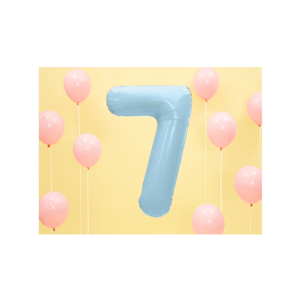 1 Ballon XXL - Chiffre 7 - Bleu clair
