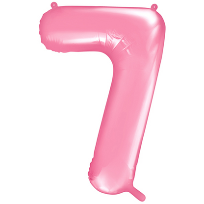 1 Ballon XXL - Chiffre 7 - Rose