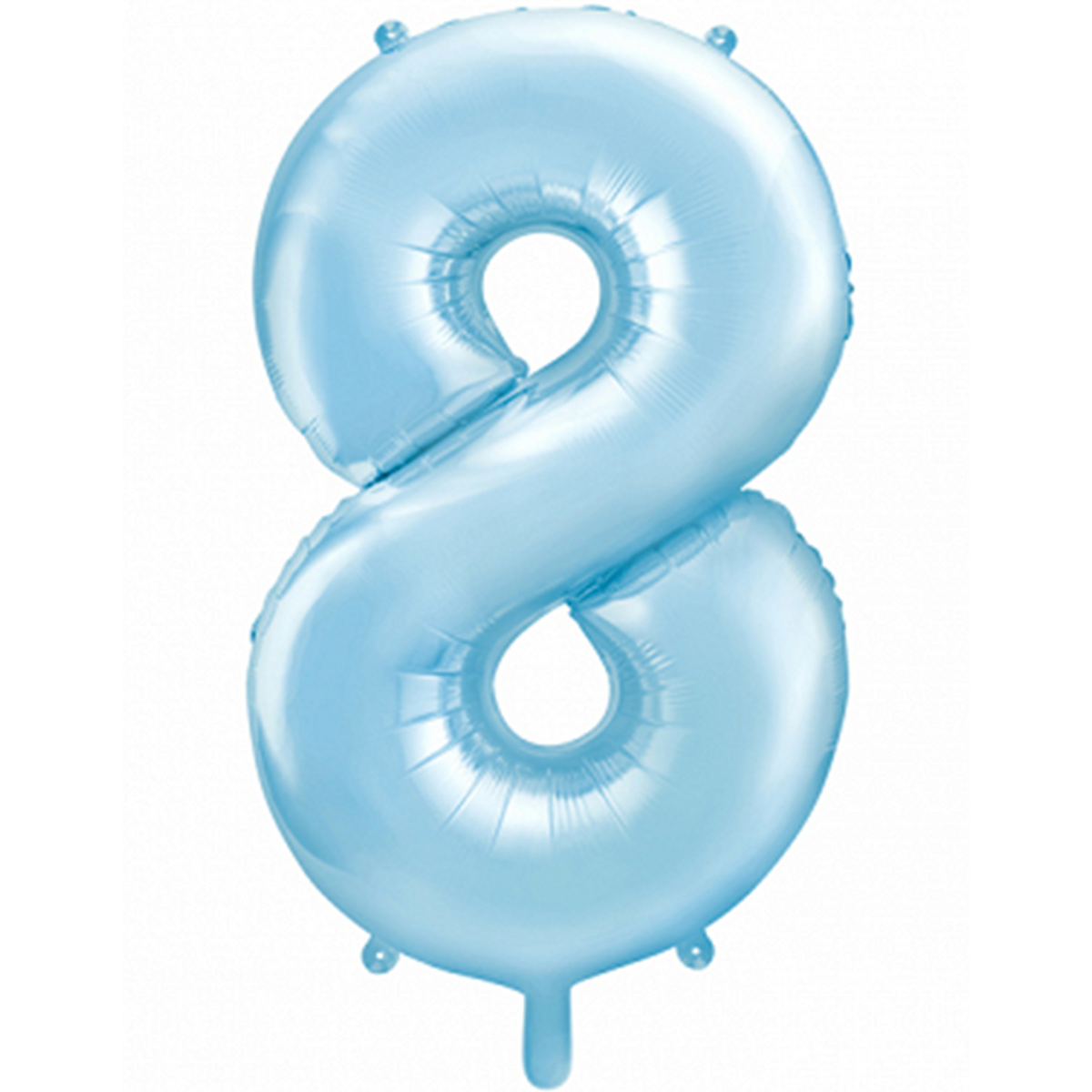 1 Ballon XXL - Cijfer 8 - Lichtblauw