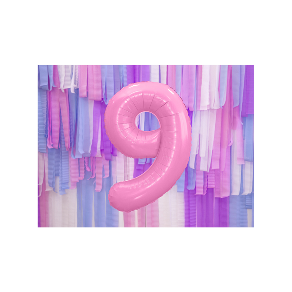 1 Ballon XXL - Cijfer 9 - Roze
