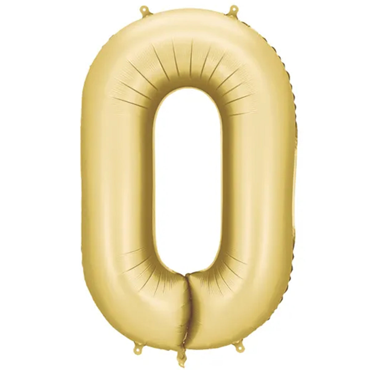 1 Ballon XXL - Cijfer 0 - Goud
