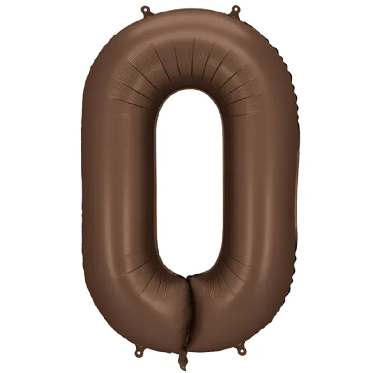 1 Ballon XXL - Cijfer 0 - Mocha