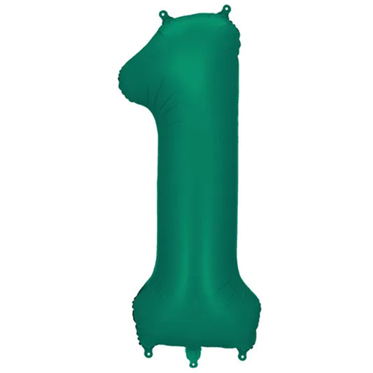 1 Ballon XXL - Chiffre 1 - Vert Bouteille