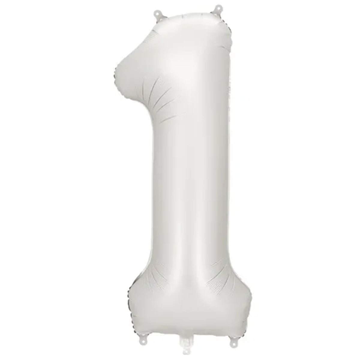 1 Ballon XXL - Cijfer 1 - Zilver