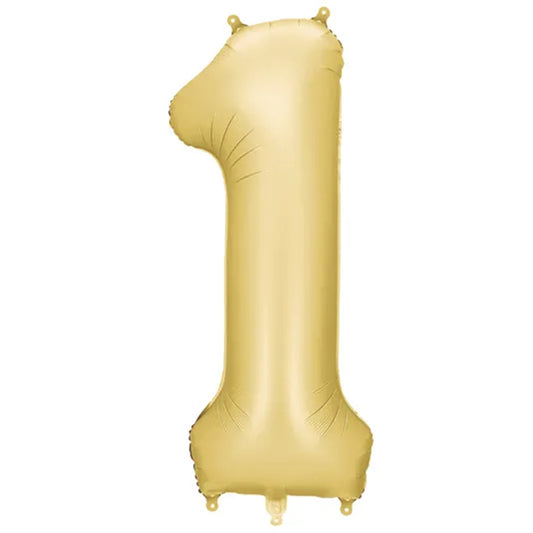 1 Ballon XXL - Chiffre 1 - Doré