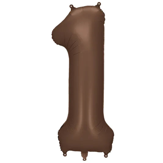 1 ballon XXL - chiffre 1 - Mocha