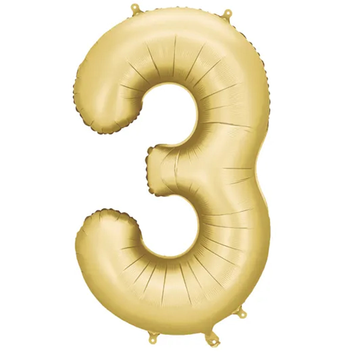 1 ballon géant - chiffre 3 - or
