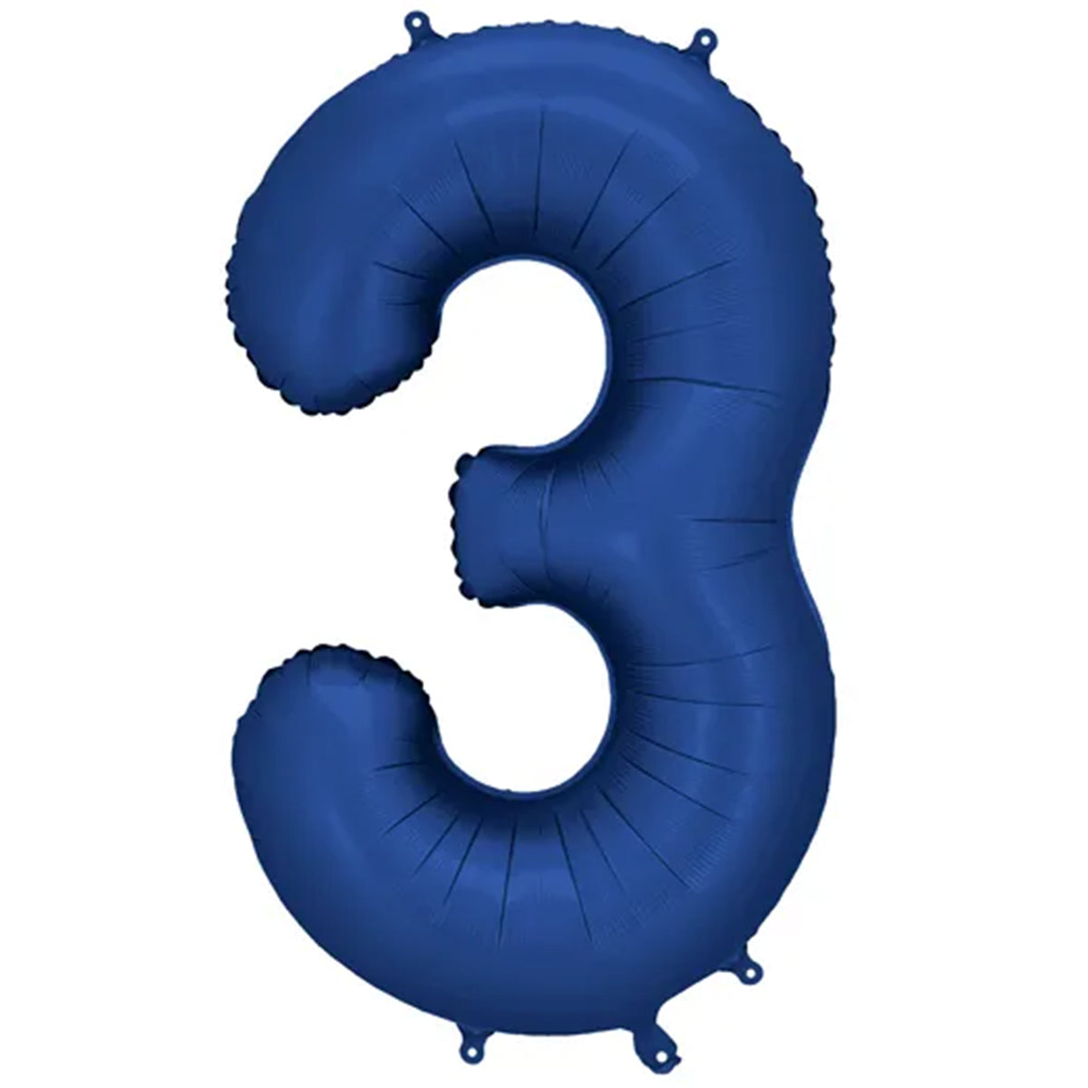 1 Ballon XXL - Cijfer 3 - Marineblauw