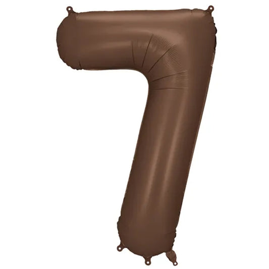 1 ballon XXL - Chiffre 7 - Mocha