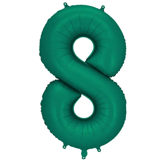1 ballon XXL - Chiffre 8 - Vert bouteille