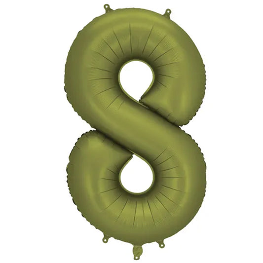 1 Ballon XXL - Chiffre 8 - Olive