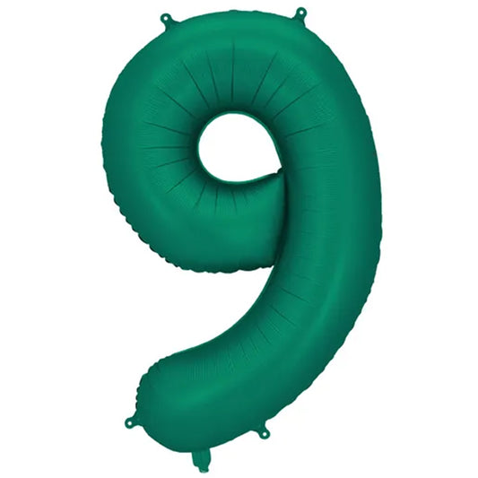 1 ballon XXL - Chiffre 9 - Vert bouteille