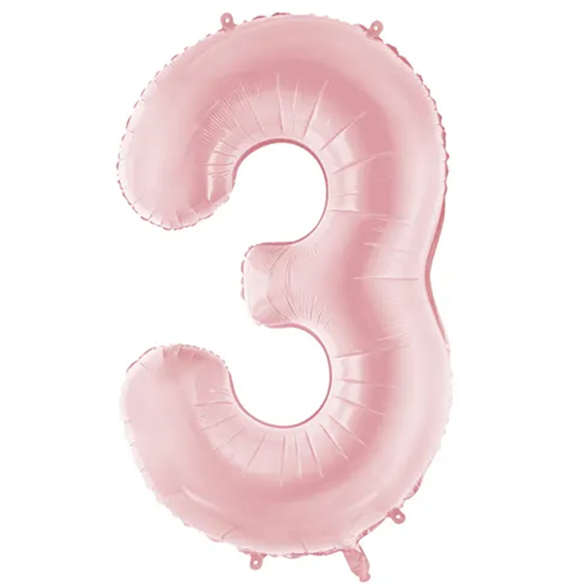 1 Ballon XXL - Chiffre 3 - Rose clair