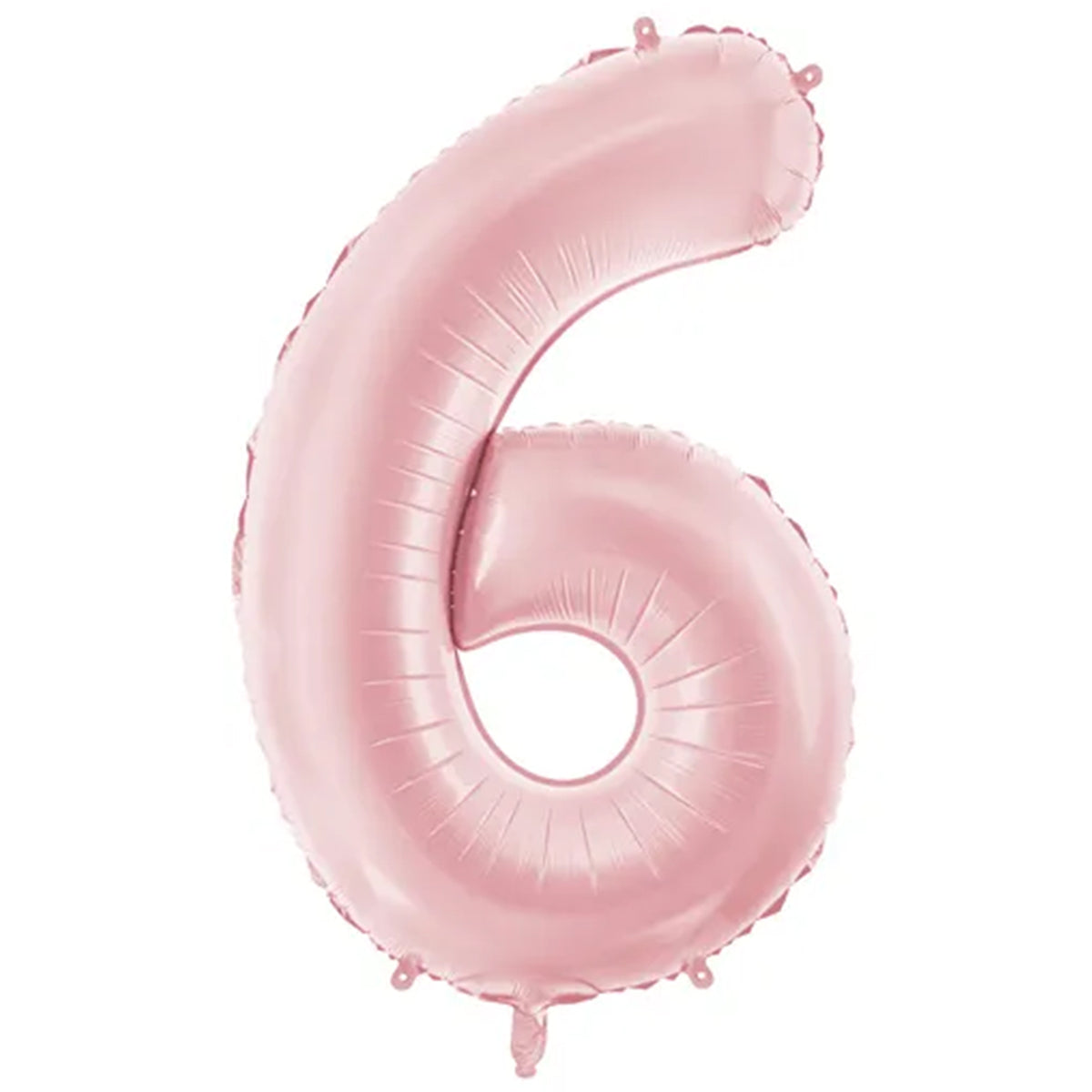1 ballon XXL - chiffre 6 - rose clair