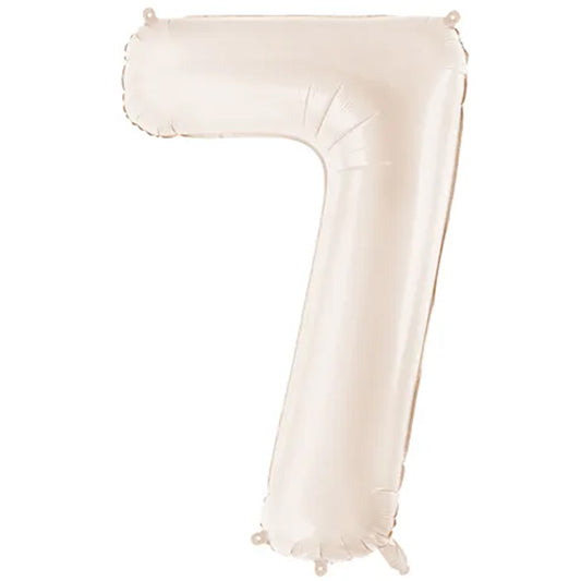 1 ballon XXL - chiffre 7 - gris chaud clair