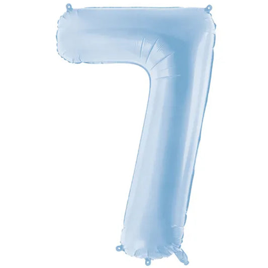 1 ballon géant - Chiffre 7 - Bleu ciel