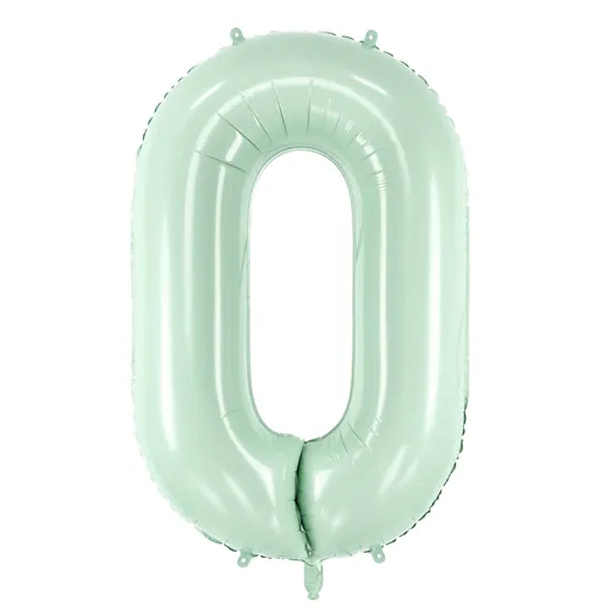 1 Ballon XL - Cijfer 0 - Mintgroen