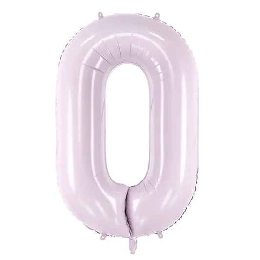 1 Ballon XL - Cijfer 0 - Lila