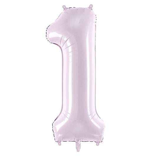 1 Ballon XL - Cijfer 1 - Paars