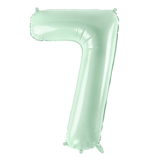 1 Ballon XL - Chiffre 7 - Vert menthe