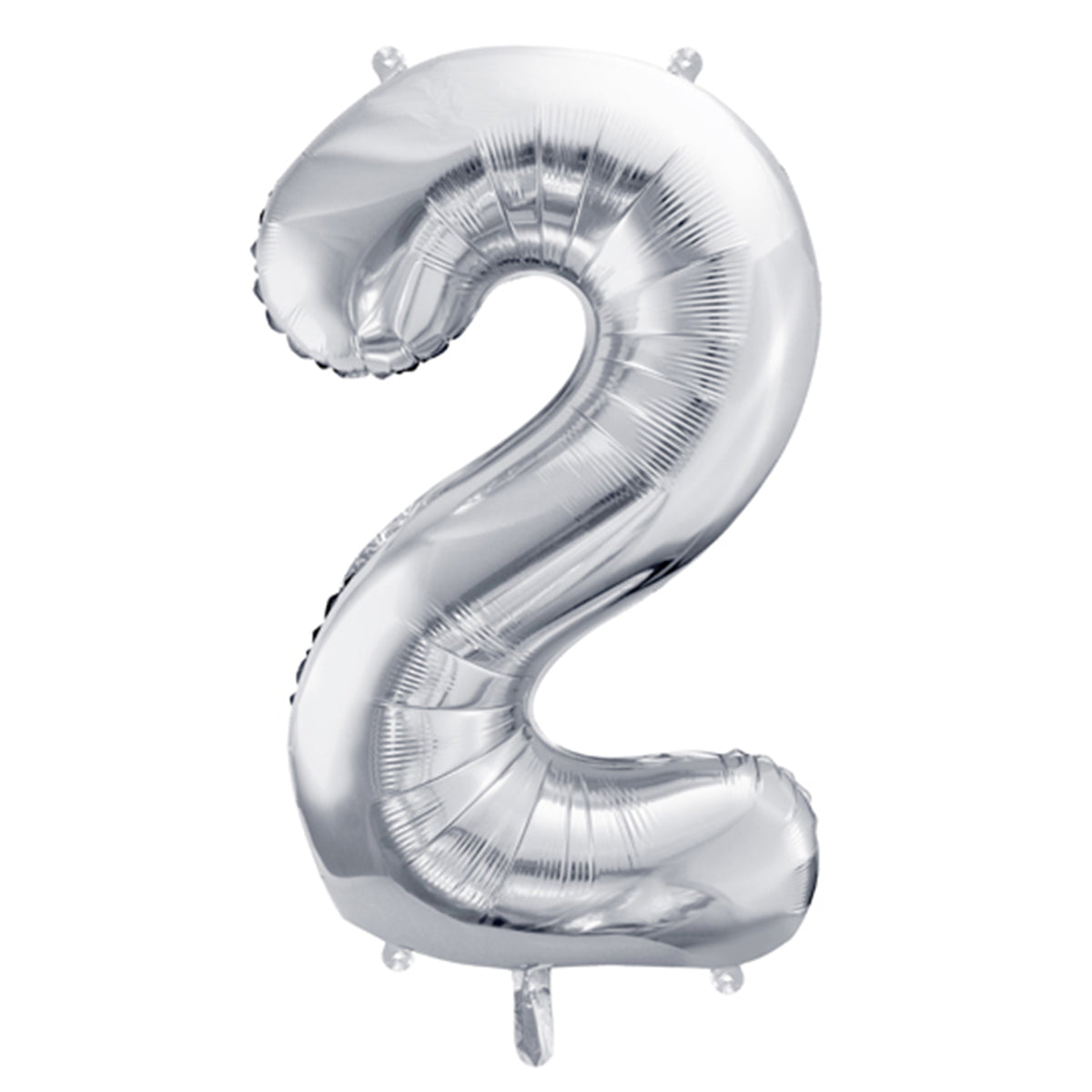 1 Ballon XL - Chiffre 2 - Argent