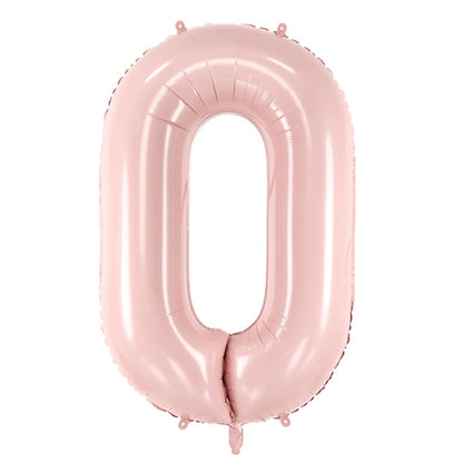 1 Ballon XL - Chiffre 0 - Rose