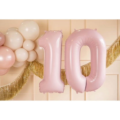 1 Ballon XL - Chiffre 0 - Rose
