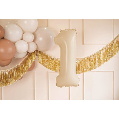 1 Ballon XL - Chiffre 1 - Beige