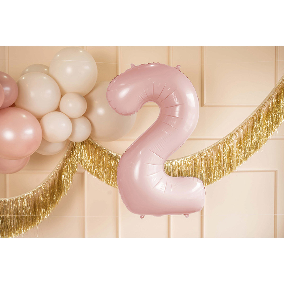 1 Ballon XL - Chiffre 2 - Rose