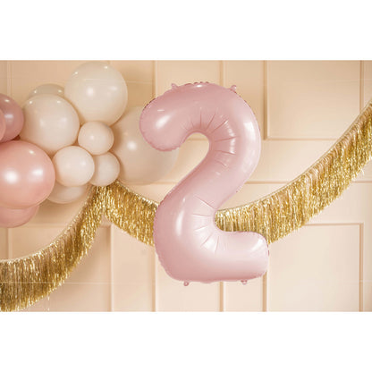 1 Ballon XL - Chiffre 2 - Rose