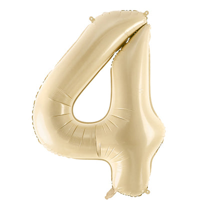 1 Ballon XL - Chiffre 4 - Beige