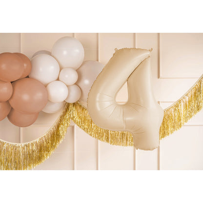 1 Ballon XL - Chiffre 4 - Beige