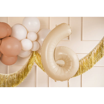 1 Ballon XL - Chiffre 6 - Beige