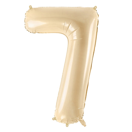 1 Ballon XL - Chiffre 7 - Beige