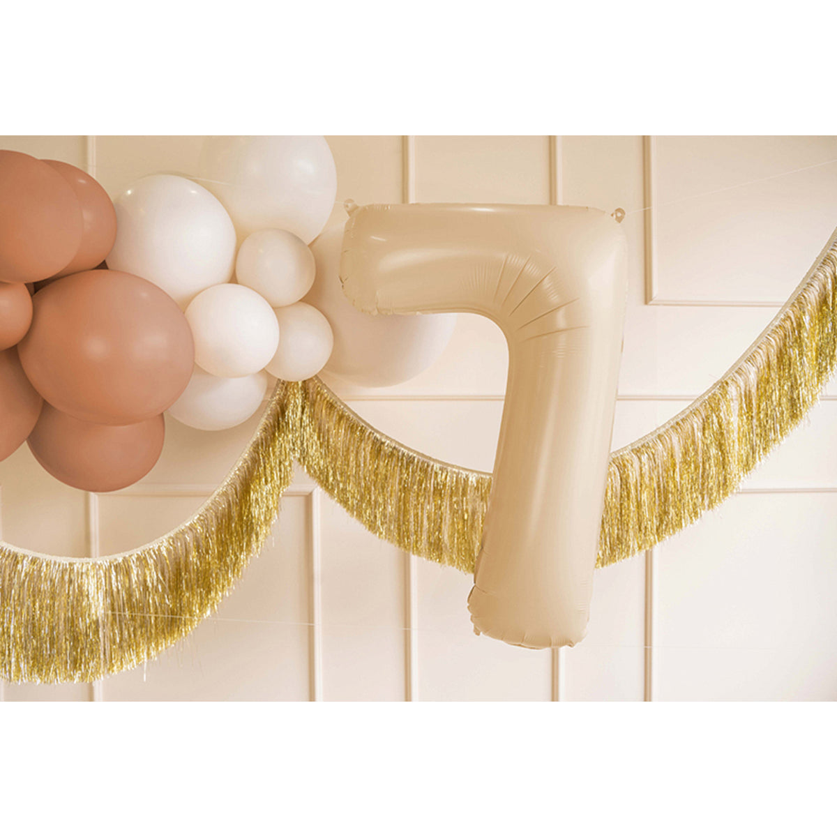 1 Ballon XL - Chiffre 7 - Beige