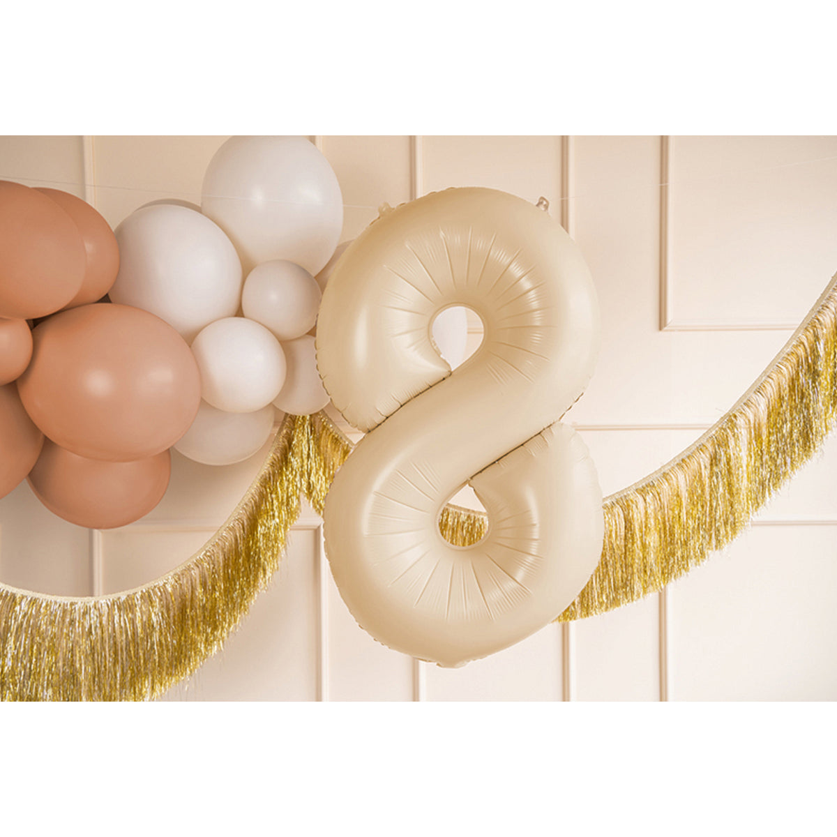 1 Ballon XL - Chiffre 8 - Beige