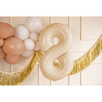 1 Ballon XL - Chiffre 8 - Beige